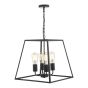 Academy 4 Light Lantern Matt Black
