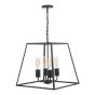 Academy 4 Light Lantern Matt Black