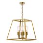 Academy 4 Light Lantern Natural Brass