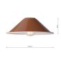 Easy Fit Metal Shade Gloss Red/Umber 18cm