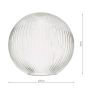 Easy Fit Ribbed Round Glass Shade