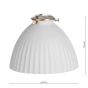 Easy Fit White Domed Ceramic Shade 17cm