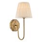 Adyara Wall Light Antique Bronze With Linen Pleated Shade