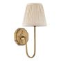 Adyara Wall Light Antique Bronze With Linen Pleated Shade