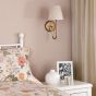 Adyara Wall Light Antique Bronze With Linen Pleated Shade