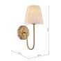 Adyara Wall Light Antique Bronze With Linen Pleated Shade