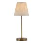 Adyara Twin Pack Table Lamp Antique Bronze With Linen Pleated Shade