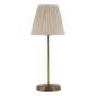 Adyara Twin Pack Table Lamp Antique Bronze With Linen Pleated Shade