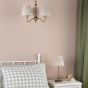 Adyara Twin Pack Table Lamp Antique Bronze With Linen Pleated Shade