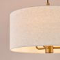 Aelin 3 Light Pendant Matt Bronze With Natural Linen Shade