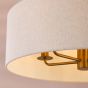 Aelin 5 Light Pendant Matt Bronze With Natural Linen Shade