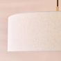 Aelin 5 Light Pendant Matt Bronze With Natural Linen Shade