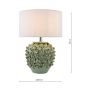 Ailsa Ceramic Table Lamp Green With Shade