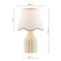 Aimee Twin Pack Table Lamp Taupe Ceramic With Shade