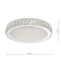 Akelia Large Flush Clear and Mirror Effect LED