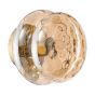 Alcella Wall/Ceiling Light Natural Brass and Amber Dimple Glass