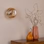 Alcella Wall/Ceiling Light Natural Brass and Amber Dimple Glass