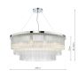 Alpheios 12 Light Chandelier Polished Chrome Glass