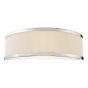 Alvaro Wall Light Polished Chrome With Ivory Shade