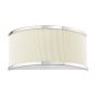 Alvaro 2 Light Wall Light Polished Chrome and Ivory Micropleat Shade