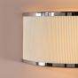 Alvaro 2 Light Wall Light Polished Chrome and Ivory Micropleat Shade