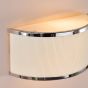 Alvaro 2 Light Wall Light Polished Chrome and Ivory Micropleat Shade