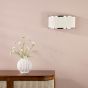 Alvaro 2 Light Wall Light Polished Chrome and Ivory Micropleat Shade