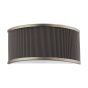 Alvaro 2 Light Wall Light Antique Bronze and Brown Micropleat Shade