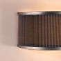 Alvaro 2 Light Wall Light Antique Bronze and Brown Micropleat Shade