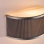 Alvaro 2 Light Wall Light Antique Bronze and Brown Micropleat Shade