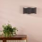 Alvaro 2 Light Wall Light Antique Bronze and Brown Micropleat Shade