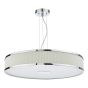 Alvaro 6 Light Pendant Polished Chrome and Ivory With Shade