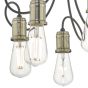 Alzbet 5 Light Semi-Flush Antique Brass