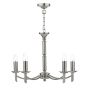 Ambassador 5 Light Armed Pendant Satin Chrome Fitting Only