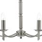 Ambassador 5 Light Armed Pendant Satin Chrome Fitting Only