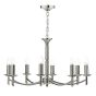 Ambassador 8 Light Armed Pendant Satin Chrome Fitting Only