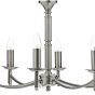 Ambassador 8 Light Armed Pendant Satin Chrome Fitting Only