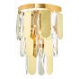 Amira 2 Light Wall Light Polished Gold Crystal 