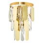 Amira 2 Light Wall Light Polished Gold Crystal 
