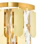Amira 2 Light Wall Light Polished Gold Crystal 
