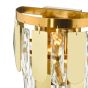 Amira 2 Light Wall Light Polished Gold Crystal 