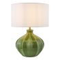Amrita Ceramic Table Lamp Green and Antique Brass Base Only