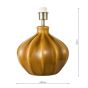 Amrita Table Lamp Caramel and Antique Brass Base Only