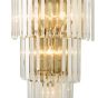 Angel 6 Light Wall Light Crystal and Antique Gold