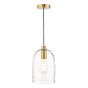 Archie Pendant Satin Bronze Glass