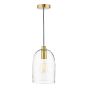 Archie Pendant Satin Bronze Glass