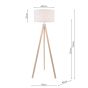 Armitage Tripod Floor Lamp Light Wood With Shade