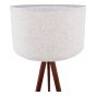 Armitage Tripod Floor Lamp Dark Wood With Shade