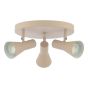 Arnel 3 Light Plate Spotlight Satin Taupe