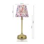 Joules Apsley Rechargeable Table Lamp Matt Antique Brass With Shade LED